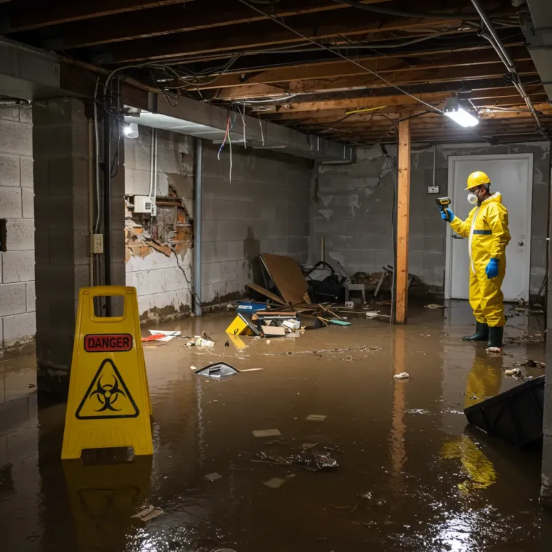 Flooded Basement Electrical Hazard in Keene, NH Property